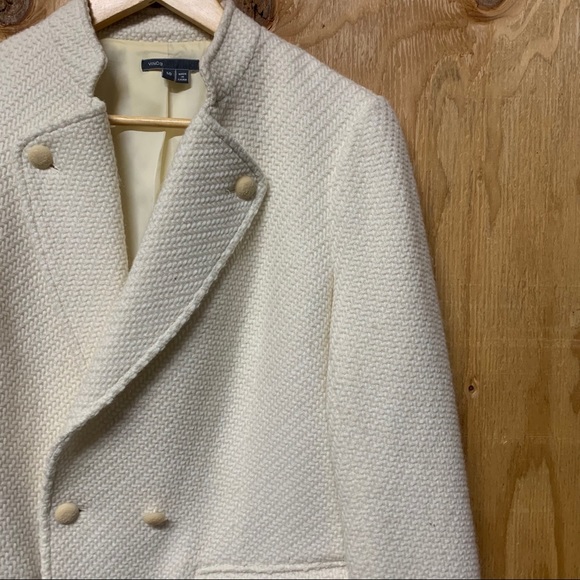 Vince Cream Woolblend Boucher Military Blazer Coat - Picture 7 of 13